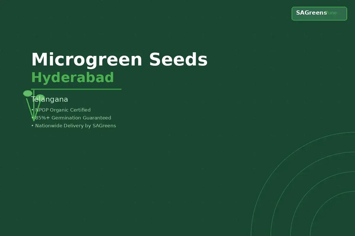 Microgreen seeds Hyderabad – NPOP-certified untreated seeds for Telangana home growers and HITEC City commercial operations by SAGreens Pune
